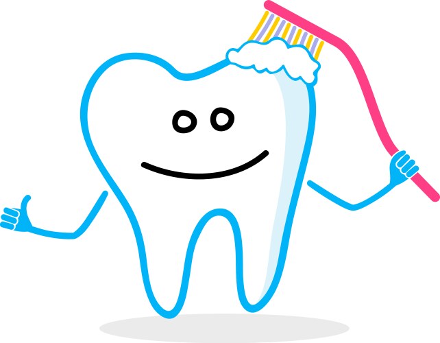 Sick tooth with caries Royalty Free Vector Image
