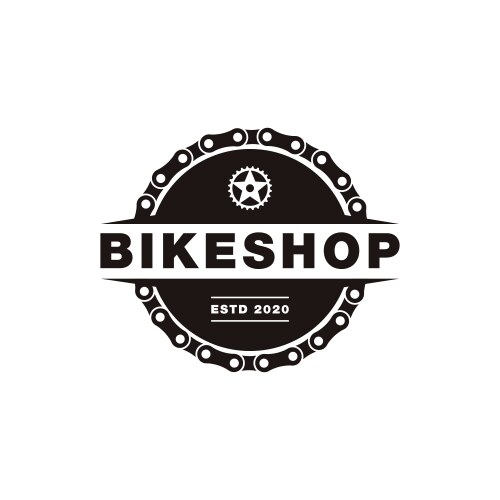 Bike Shop Badge Emblem Vector Image