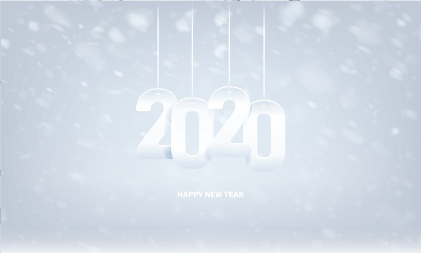 happy new year 2020 vector image