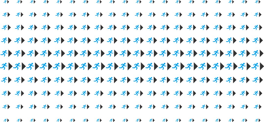 Exit direction shape halftone array vector image