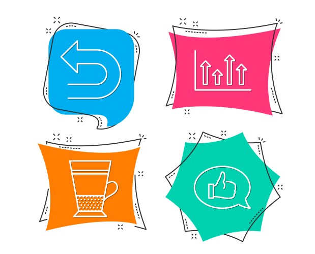 Upper arrows undo and double latte icons Vector Image