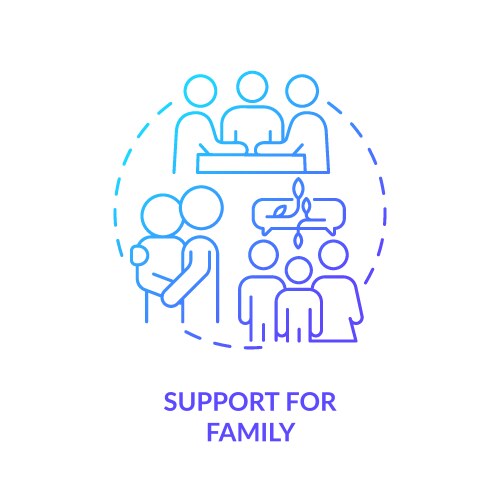 Customer support blue gradient concept icon Vector Image