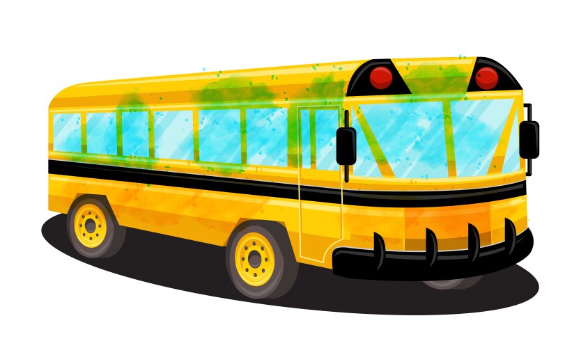School bus template isolated design Royalty Free Vector