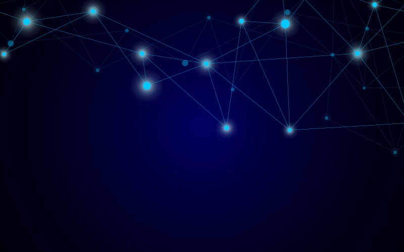 Abstract connection background with lines and dots vector image