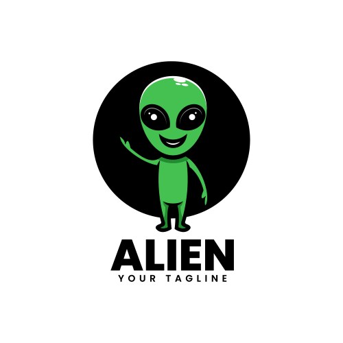 Alien logo Vector Images & Graphics for Commercial Use | VectorStock