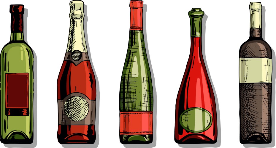 Wine bottle Royalty Free Vector Image - VectorStock