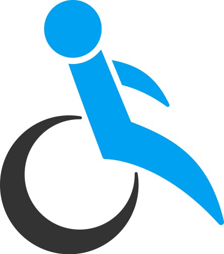 Wheelchair Racing Athlete Icon Royalty Free Vector Image