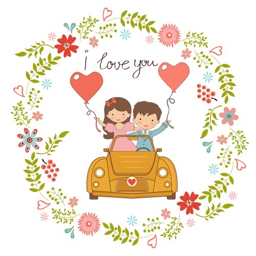 Cute bears couple Royalty Free Vector Image - VectorStock