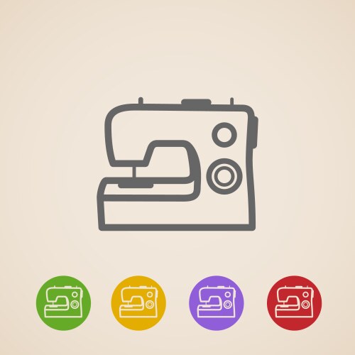 Simple with a sewing-machine Royalty Free Vector Image