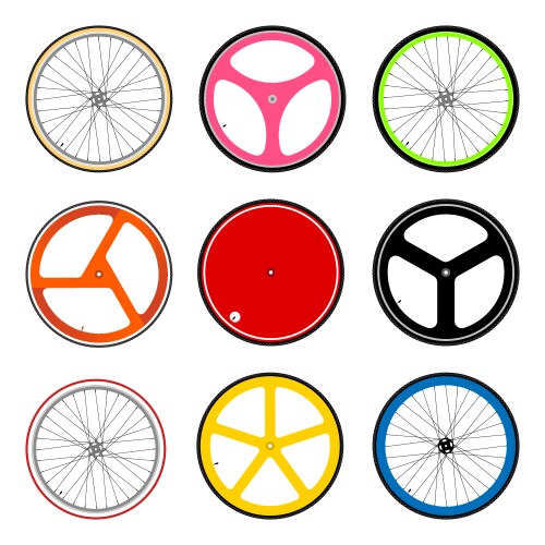 Bicycle Rim Vector Image Bike wheel collection Royalty Free Vector Image