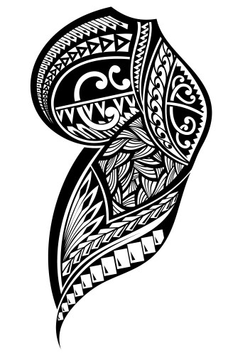 Maori Sleeve Tattoo Vector Image