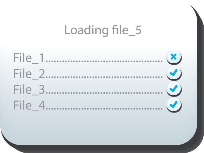 Flat ui loading files vector image