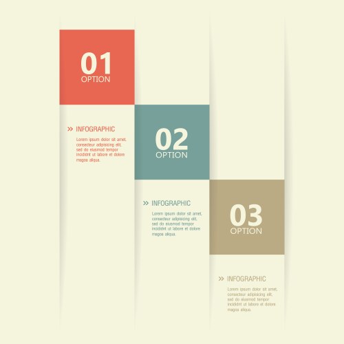 abstract three options on a special background vector