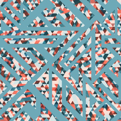 Blue color grunge triangle pattern Royalty Free Vector Image