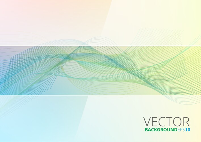 Abstract color wave design element vector image