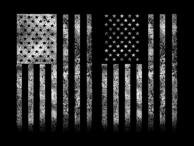 Grunge USA Flag - Distressed Stripes Vector Image