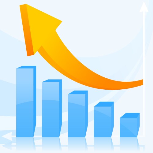 Bar Graph Chart Data Visualization vector image