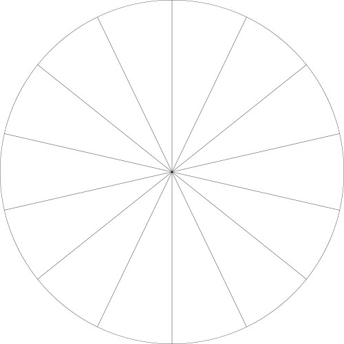 Segmented circle pie graph chart infographics vector image