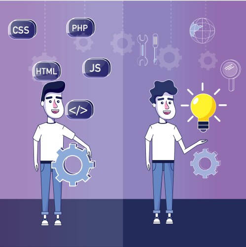 Software programmer cartoon vektorbild