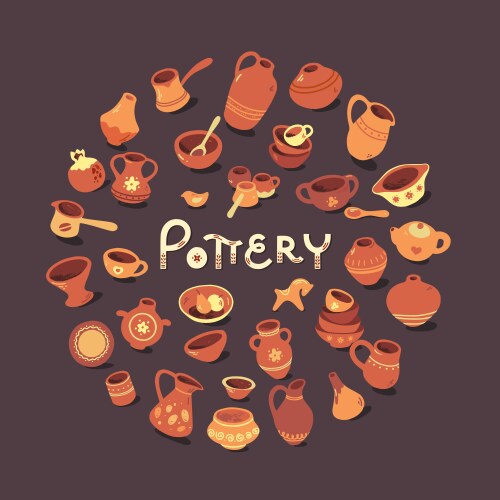 Ceramics & Pottery Line Icons – Royalty-Free Vector | VectorStock