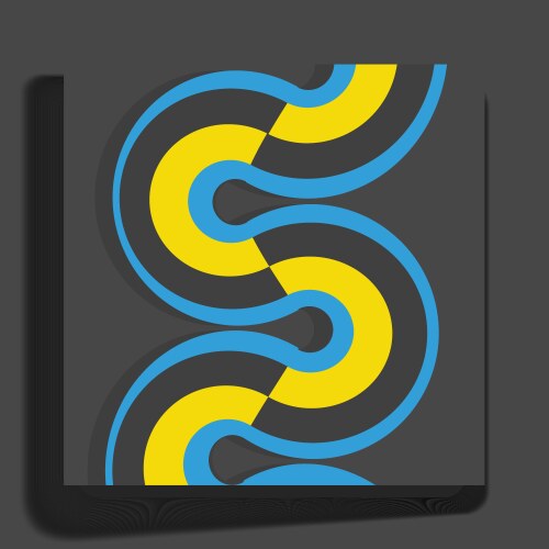 Over design template curved lines Royalty Free Vector Image