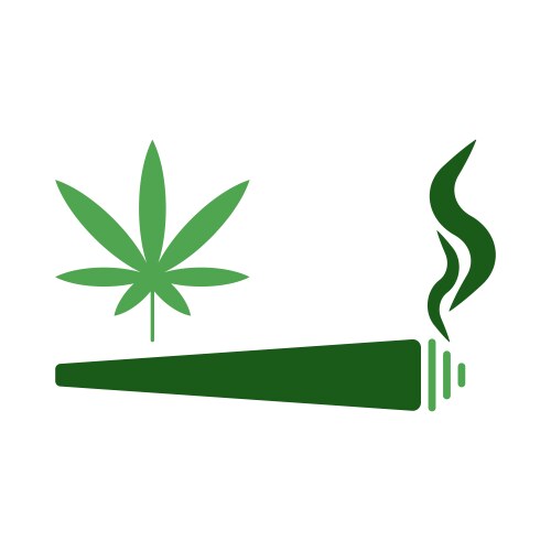 Marijuana joint icon on white background Vector Image