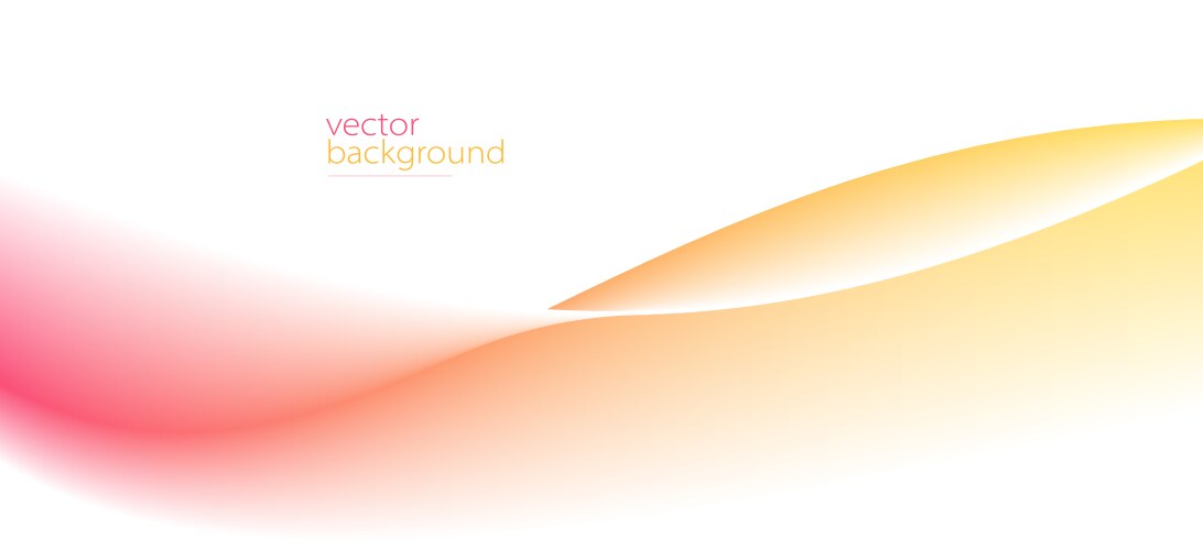 Flowing color curve shape with soft gradient vector image