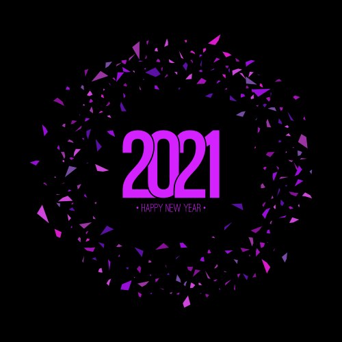 happy new year 2021 vector image