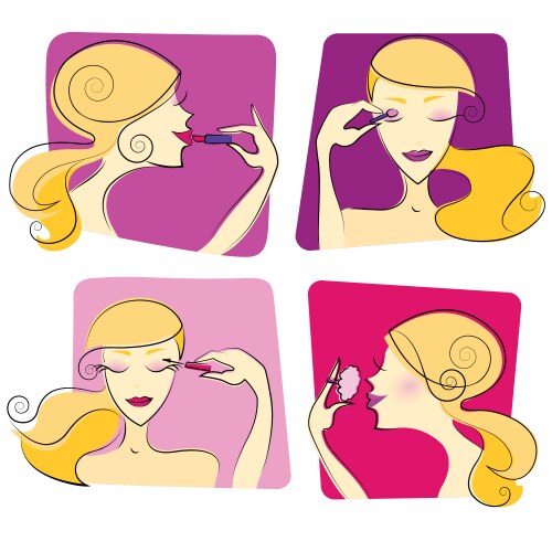 woman makeup vector image