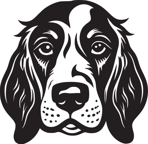 Dog black and white Royalty Free Vector Image