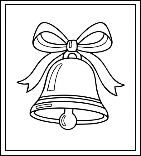 Christmas Bell with Ribbon Vector Image