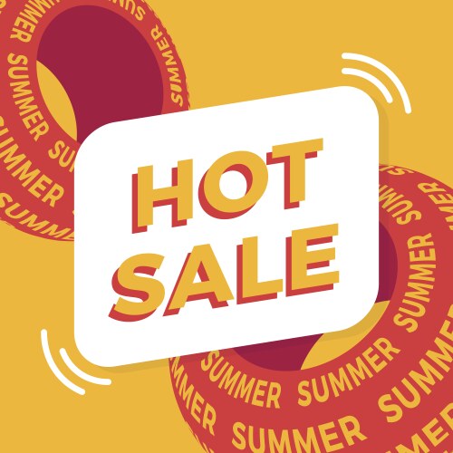 Hot summer sale special offer banner for business vector image