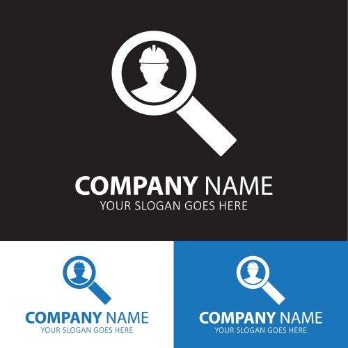 Worker search icon for web and mobile vector image