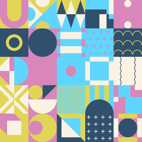 Abstract colorful pattern design with simple vector image