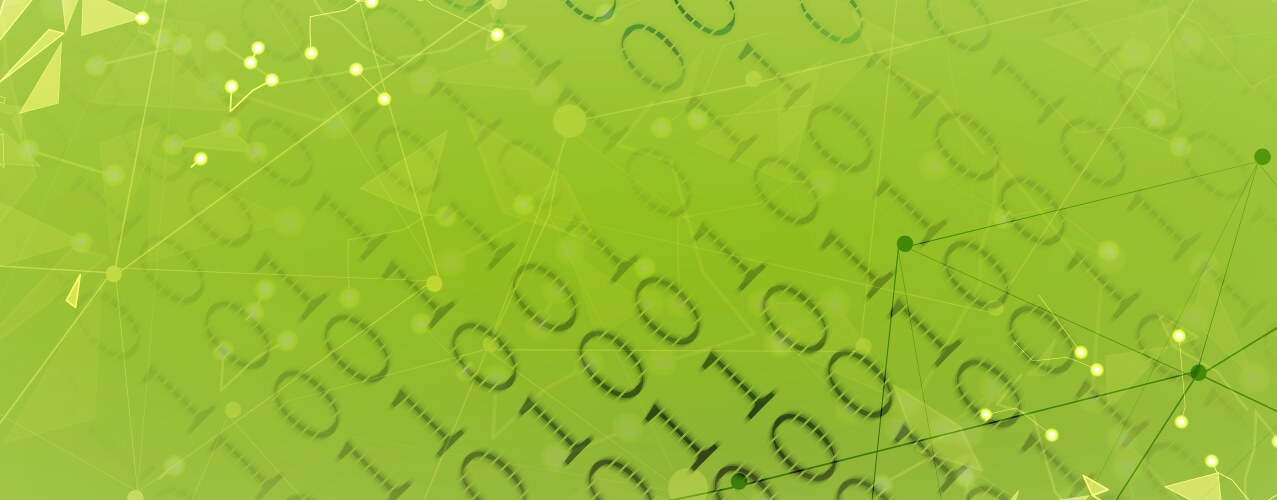 Bytes of binary code run through network abstract vector image