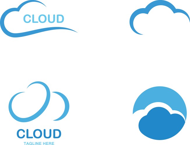 Cloud computing logo design icon concept Vector Image