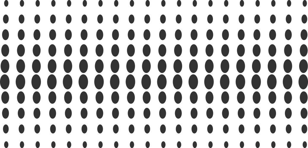 Filled ellipse shape halftone array vector image