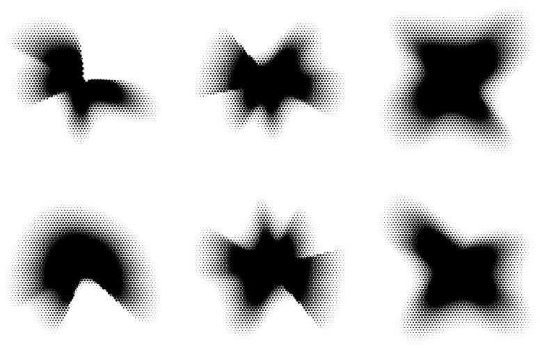 Halftone hexagon pattern reprographic technique vector image