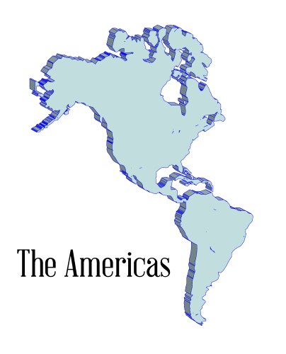 Belize 3d map silhouette Royalty Free Vector Image