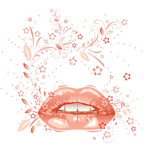 sexy lips vector image