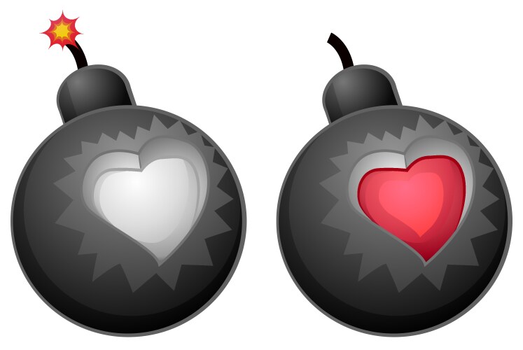 Exploding Bomb with Fuse – Royalty-Free Vector | VectorStock