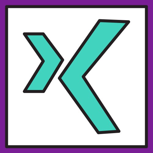 Logo xing icon social media network – Free Vector | VectorStock