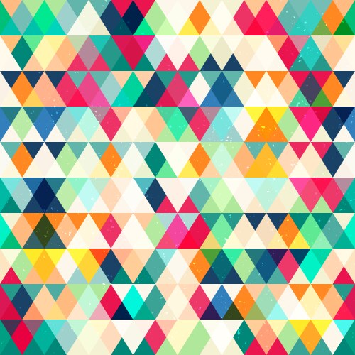 Gold triangle grid seamless pattern Royalty Free Vector