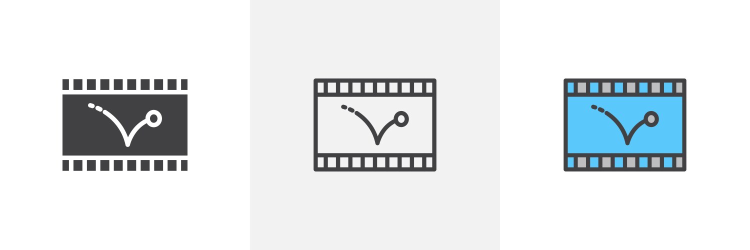 Animated line icon set Royalty Free Vector Image
