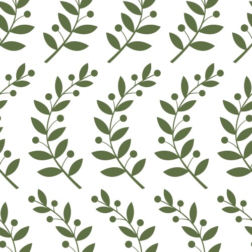 Laurel Branch Pattern Vector Image