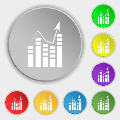 Text file icon add document with chart sign vector image