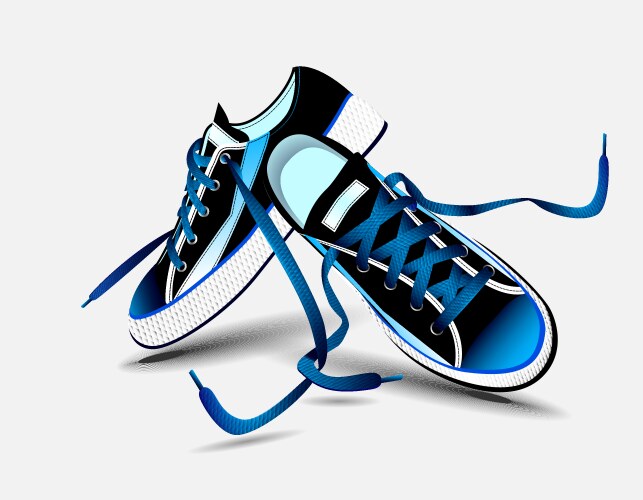Pair of sneakers Royalty Free Vector Image - VectorStock