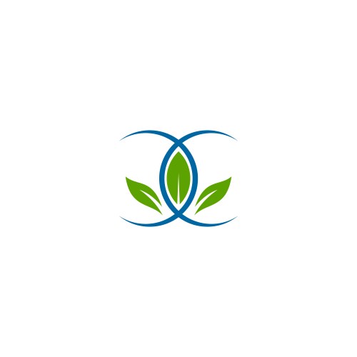 Ladybug on leaf logo icon Royalty Free Vector Image
