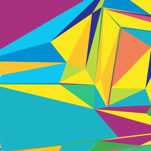 Abstract background with colorful triangles vector image