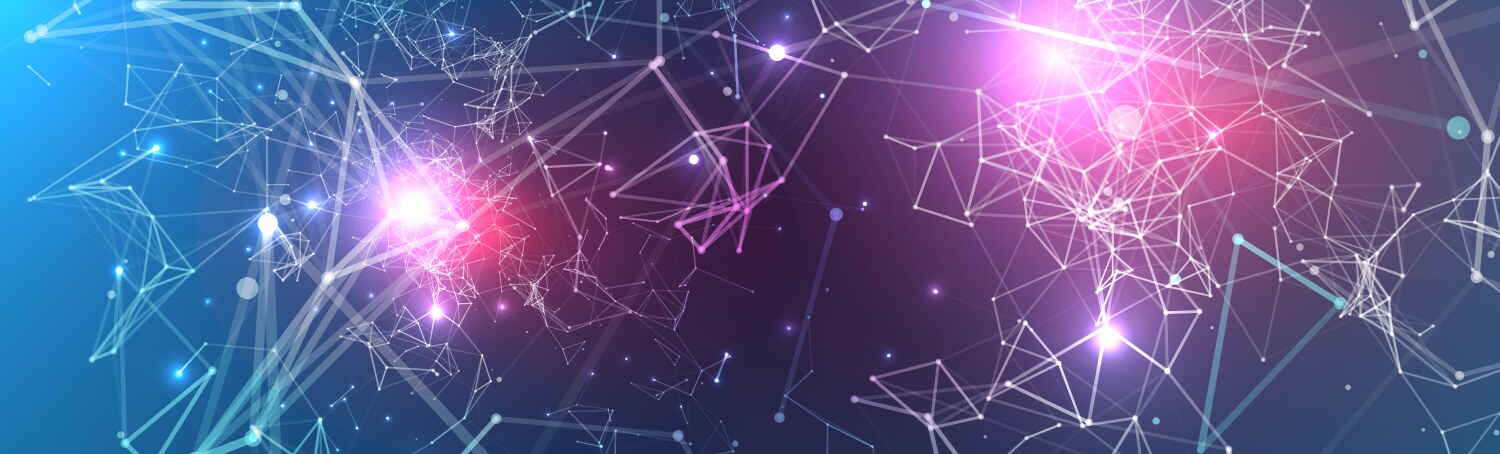 Abstract polygonal background with connecting vector image